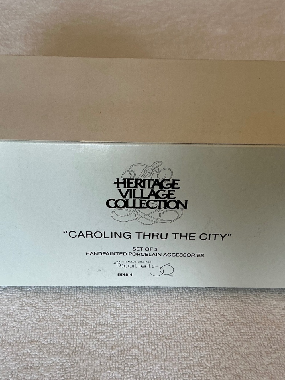 Dept 56 “Caroling Thru The City” Heritage Village Christmas Set 5548-4